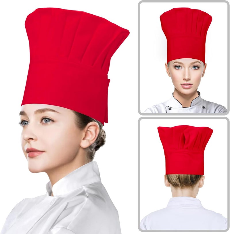CRJHNS Chef Hat,Adult Adjustable Hook and Loop Tape Baker Hat Kitchen Cooking Chef Cap for Men Women Kids - Image 3